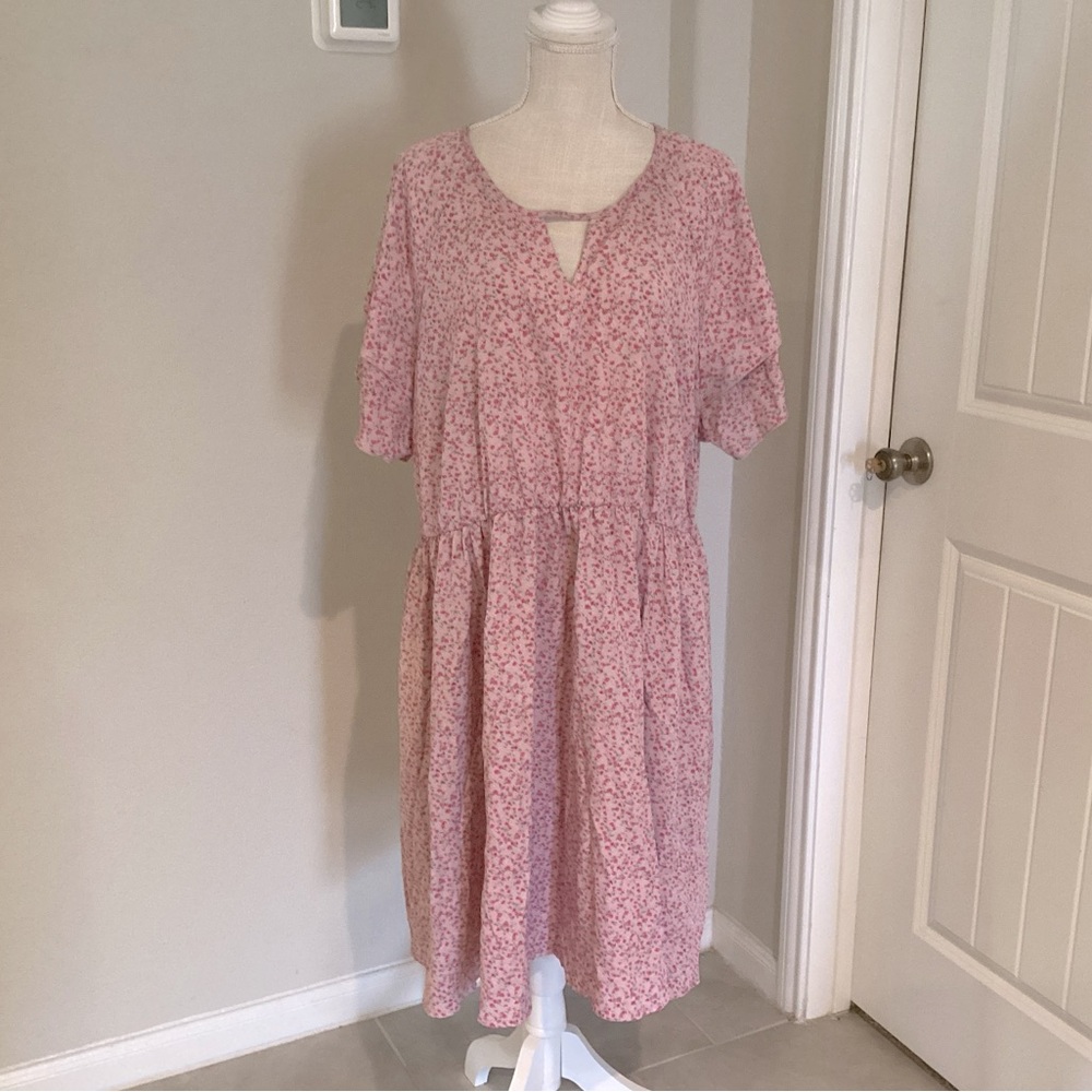Floral Pink Midi Dress